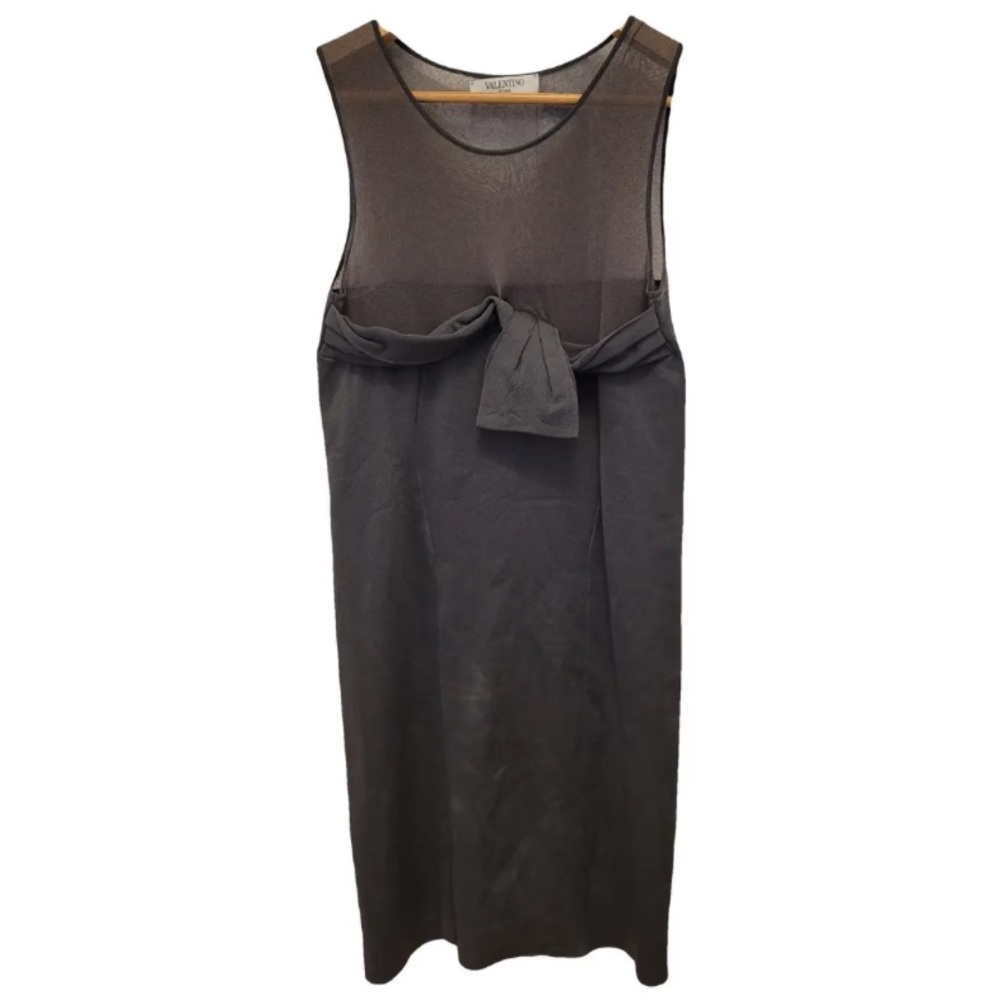 Valentino Black Midi Dress Womens 46 US 10 | Q370